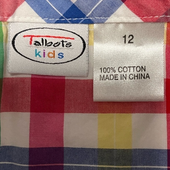 Talbots Kids multicolor rainbow shift dress- EUC - Picture 3 of 3
